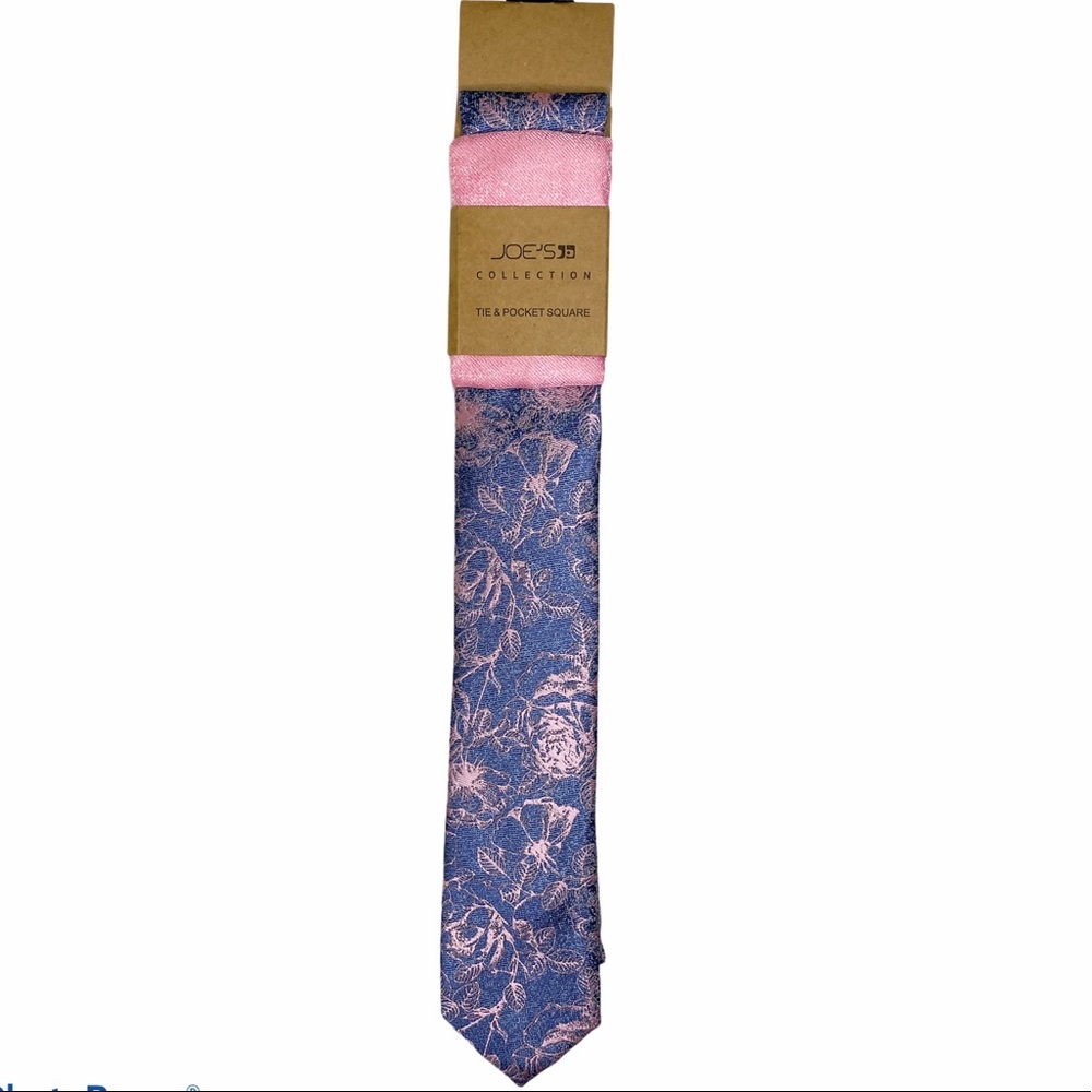 NWT JOE'S JEANS COLLECTION PRINT TIE/POCKET SQUARE